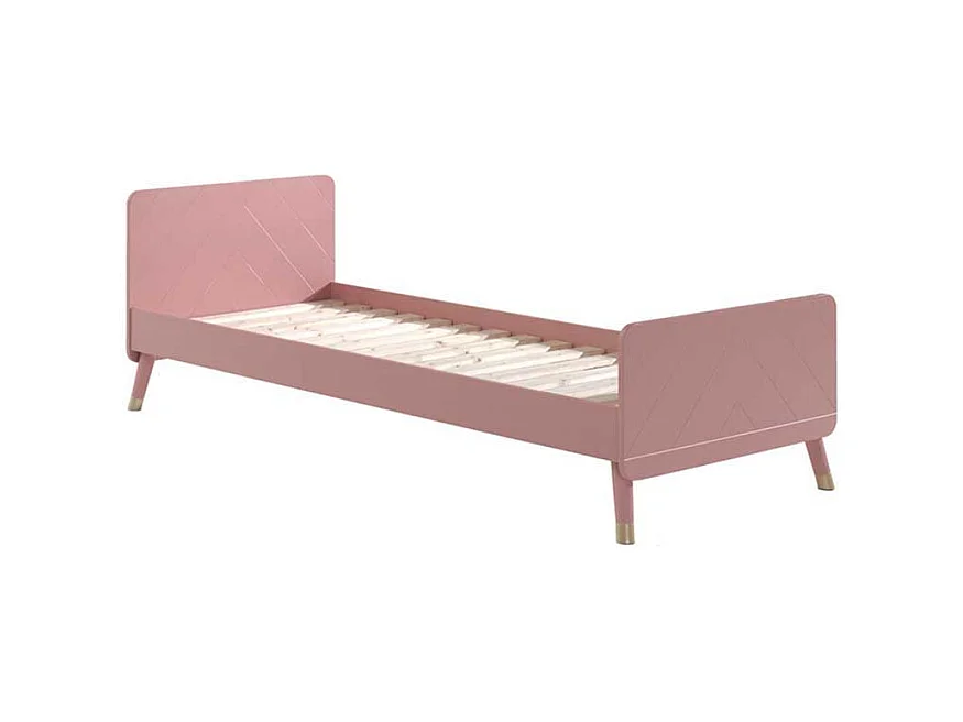 Mädchen Jugendbett in Rosa und Goldfarben Nachttisch (zweiteilig)