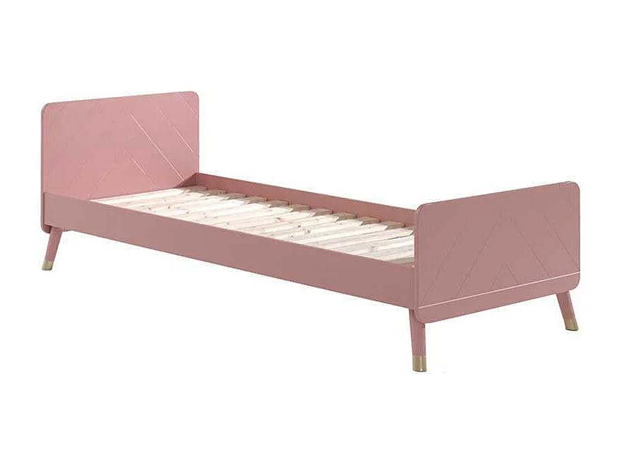 Mädchen Jugendbett in Rosa und Goldfarben Nachttisch (zweiteilig)