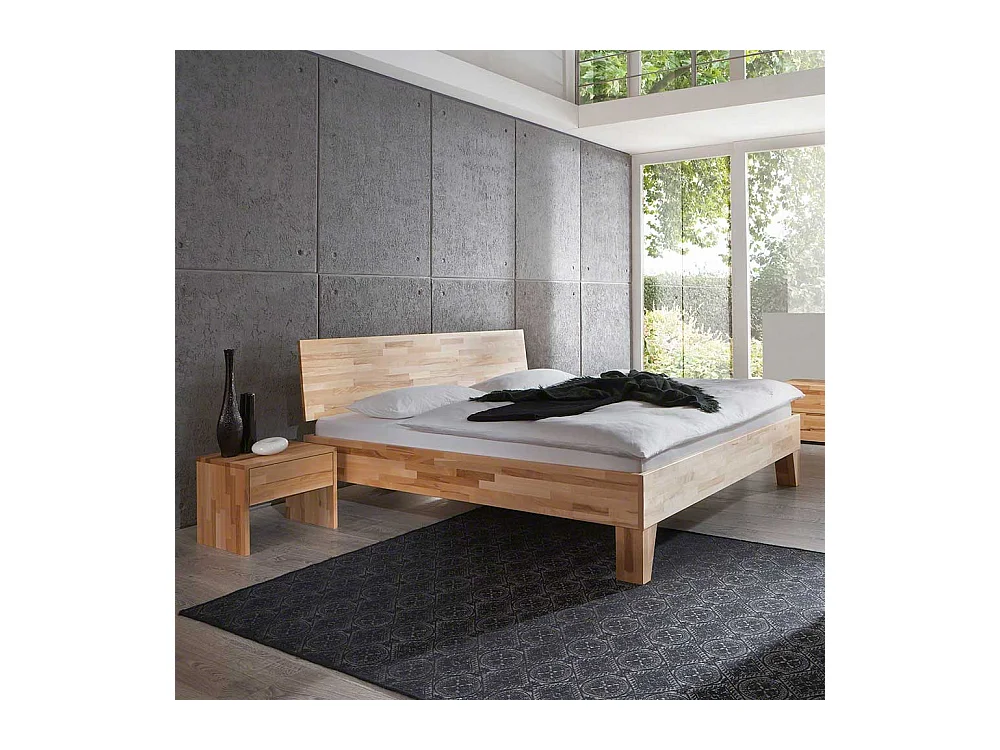 Singlebett aus Kernbuche Massivholz Überlänge (zweiteilig)