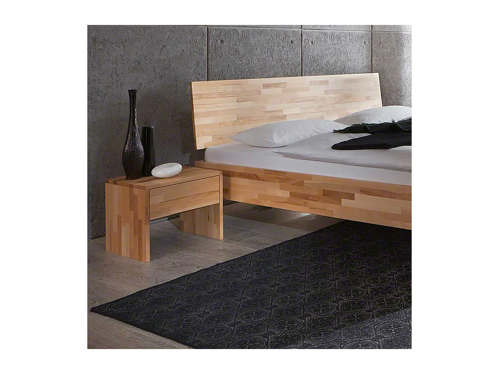Singlebett aus Kernbuche Massivholz Überlänge (zweiteilig)