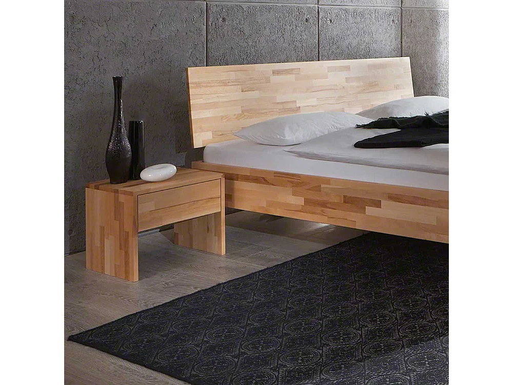 Singlebett aus Kernbuche Massivholz Überlänge (zweiteilig)