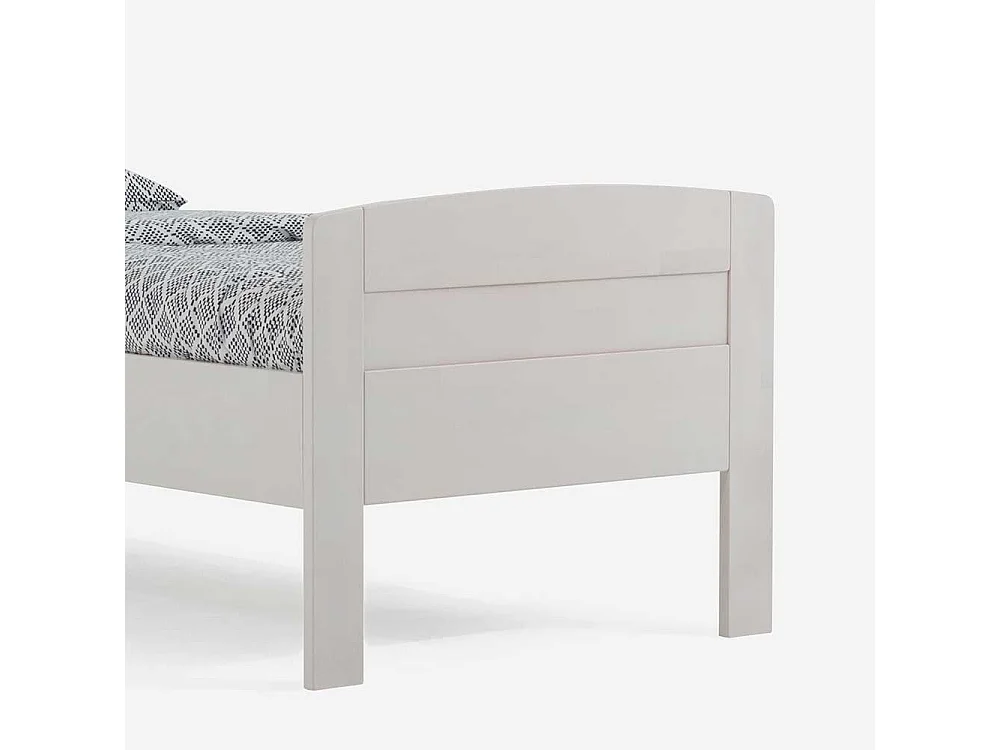 Komfortbett in Weiß Buche massiv Nachttisch (zweiteilig)