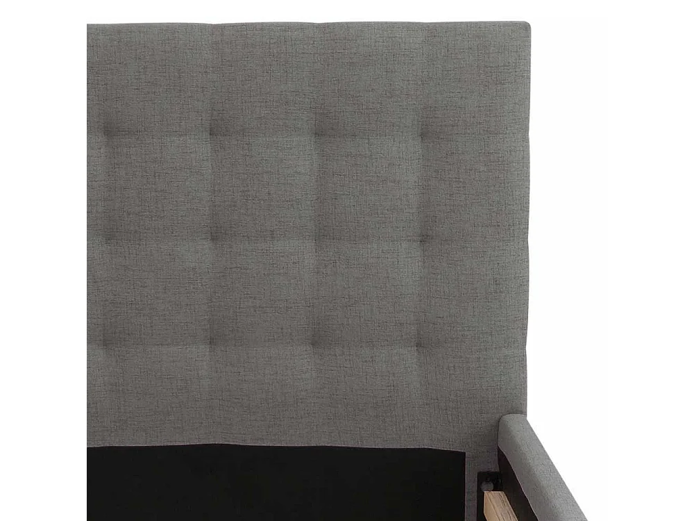 Polsterbett in Grau Webstoff modern