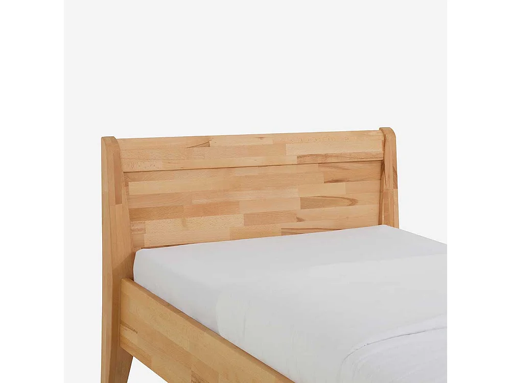 Bett für eine Person Kernbuche Massivholz