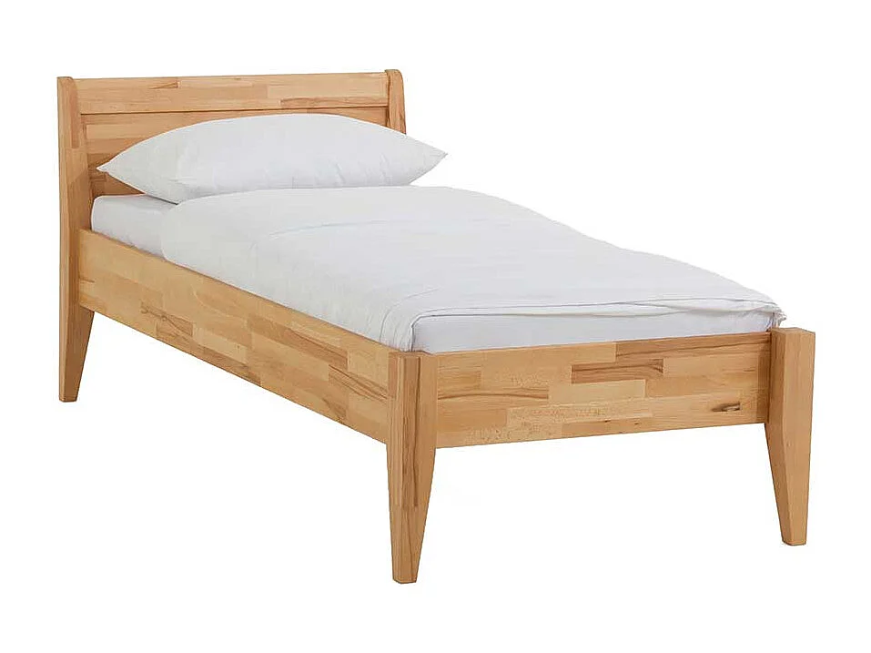 Bett für eine Person Kernbuche Massivholz
