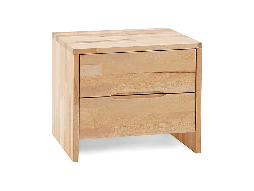 Einzelbett aus Kernbuche Massivholz modern (zweiteilig)