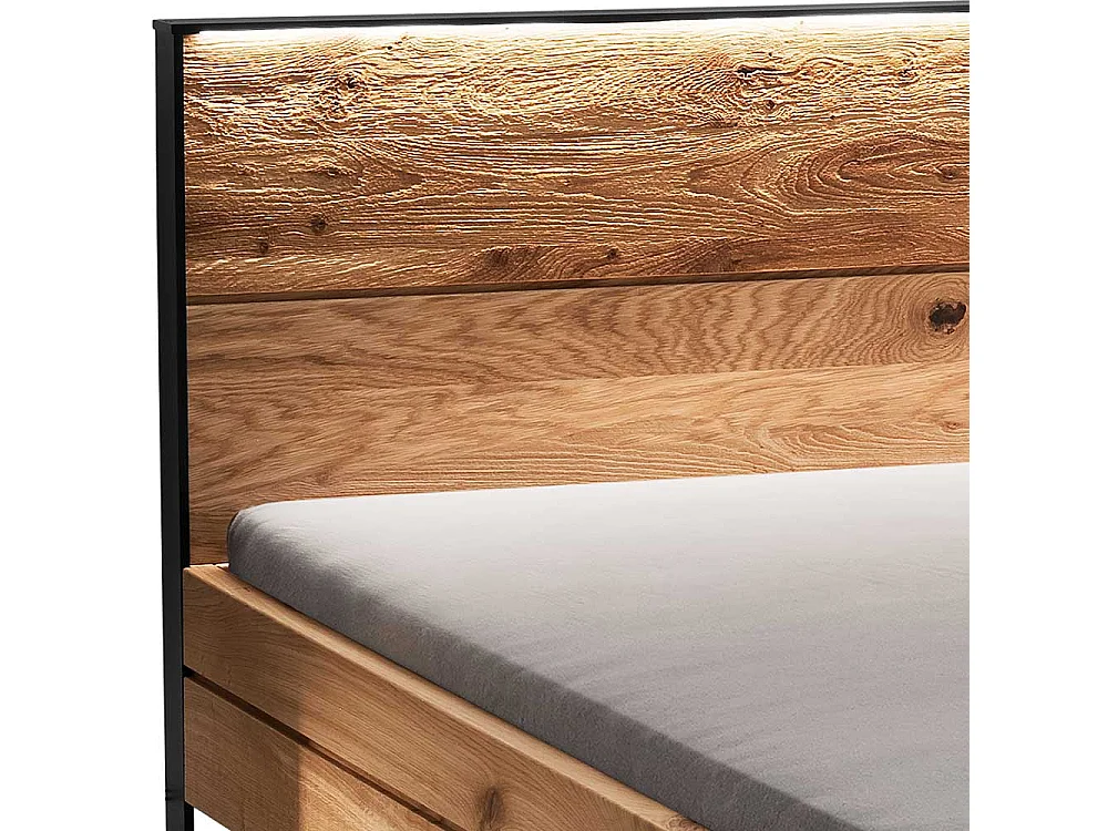 Massivholz Bett Wildeiche 45 cm Einstiegshöhe 140x200 cm