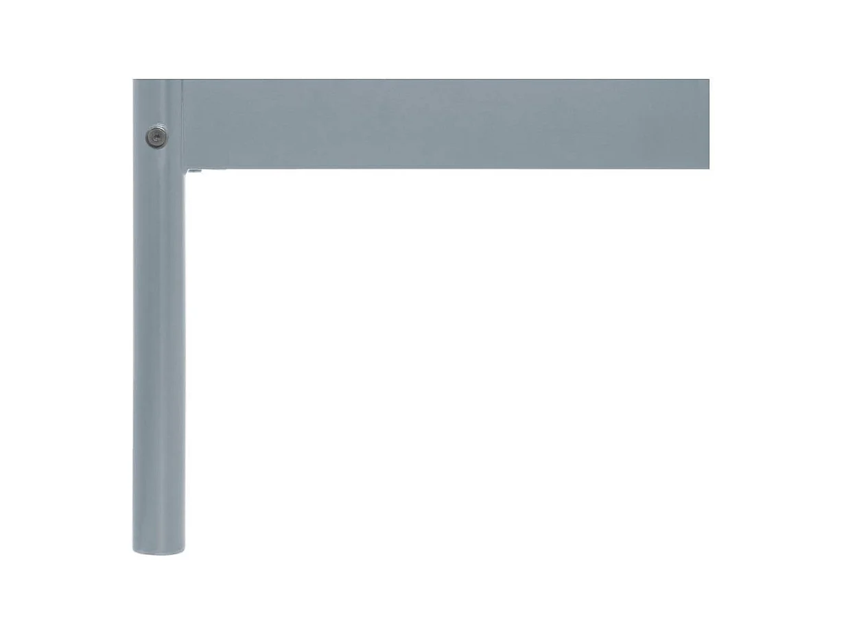 Doppelbett Metallbett in Grau mit Mittelsteg