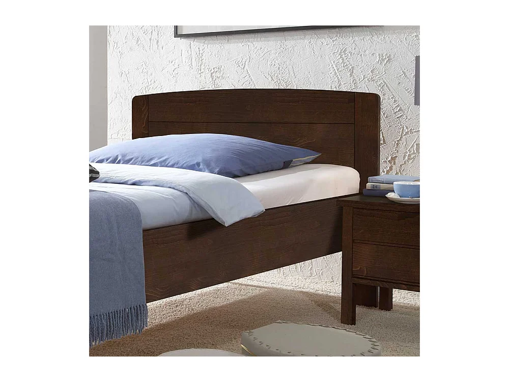 Komfortbett in Braun Buche Massivholz