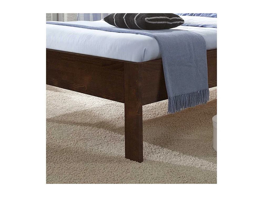 Komfortbett in Braun Buche Massivholz