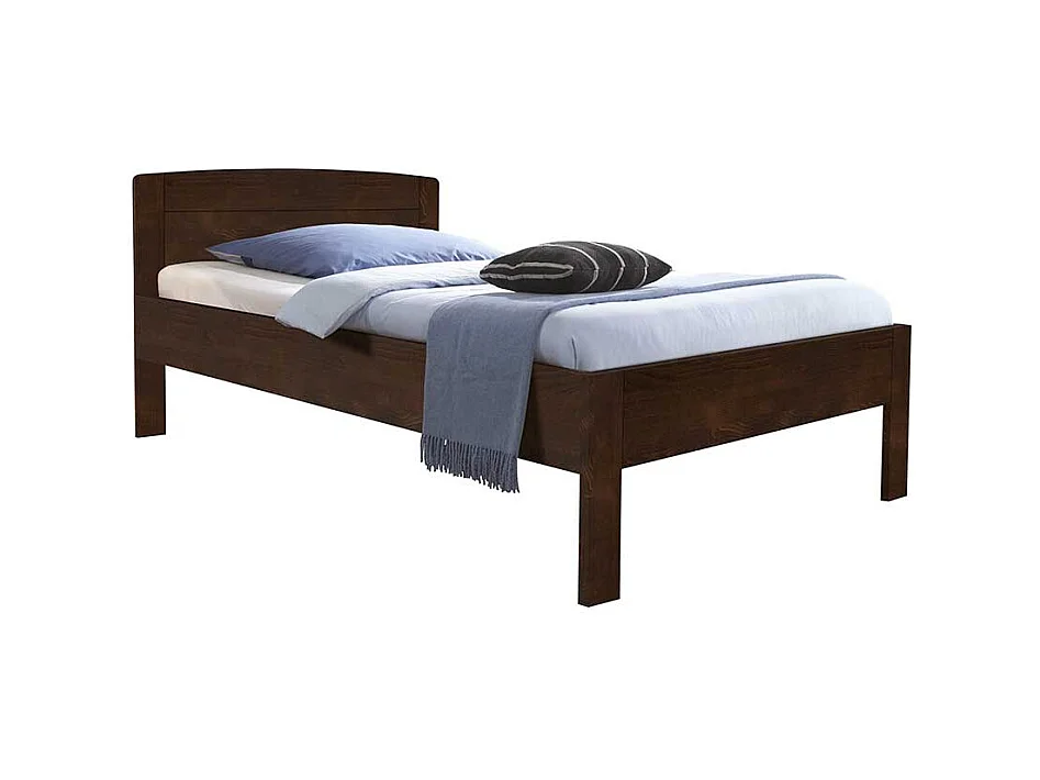 Komfortbett in Braun Buche Massivholz