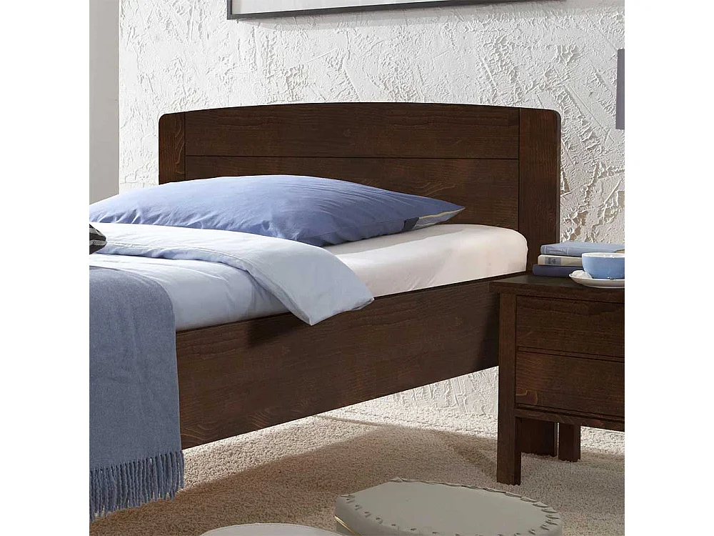 Komfortbett in Braun Buche Massivholz