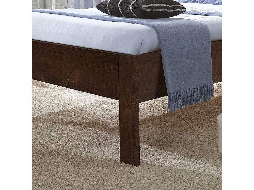 Komfortbett in Braun Buche Massivholz