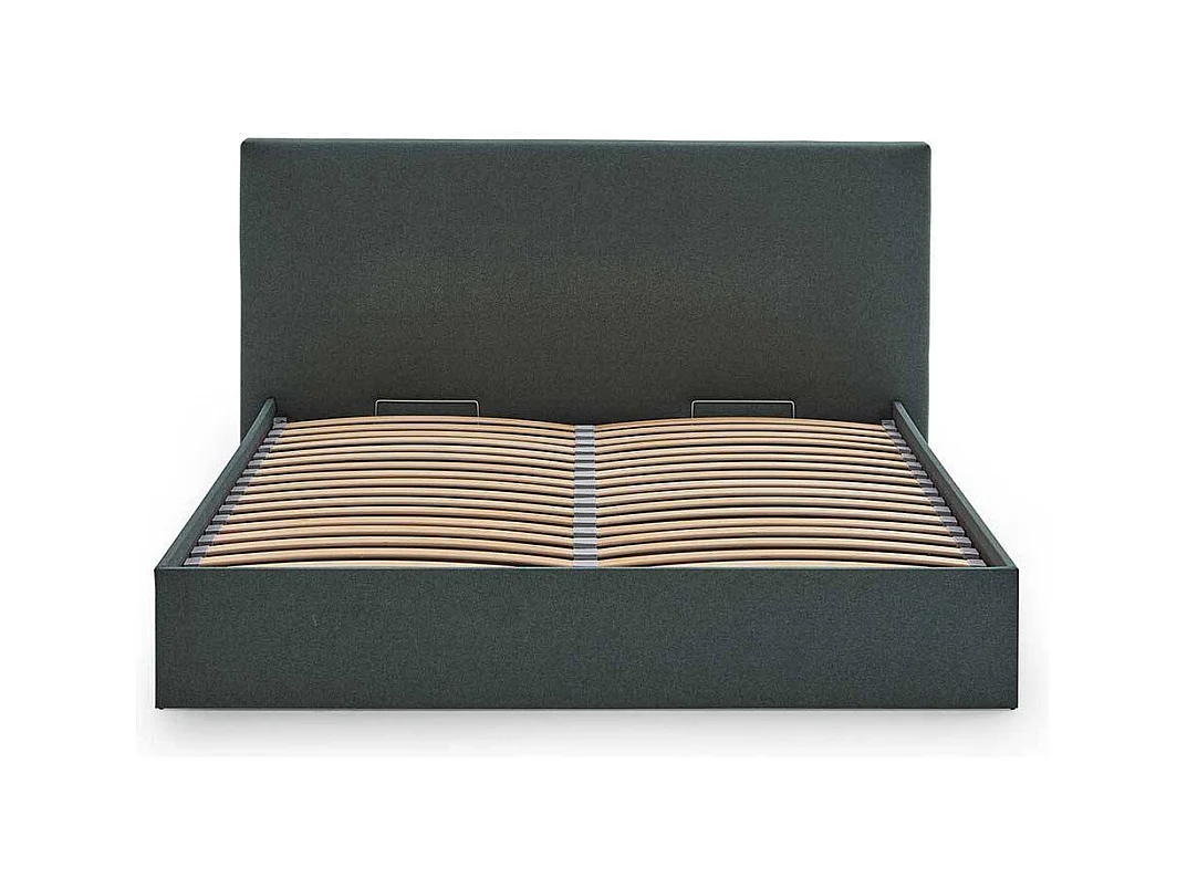 Doppelbett Polster Dunkelgrün Stoff 160x200 cm 180x200 cm