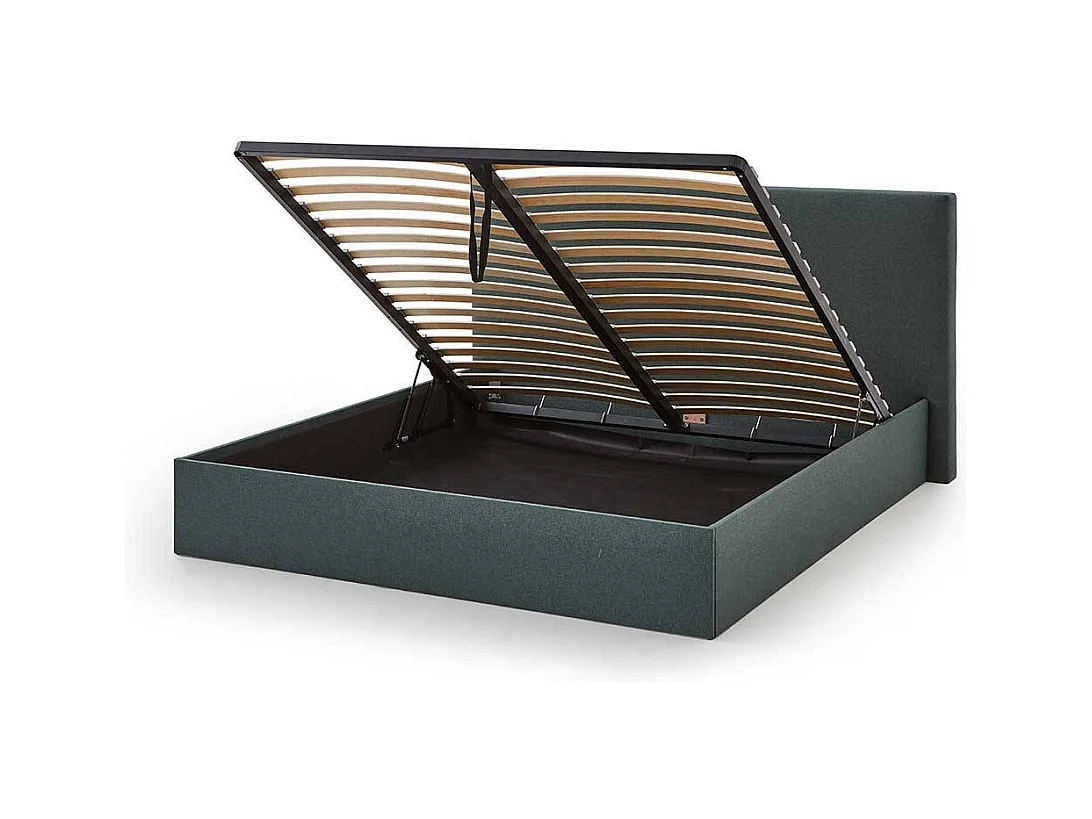 Doppelbett Polster Dunkelgrün Stoff 160x200 cm 180x200 cm