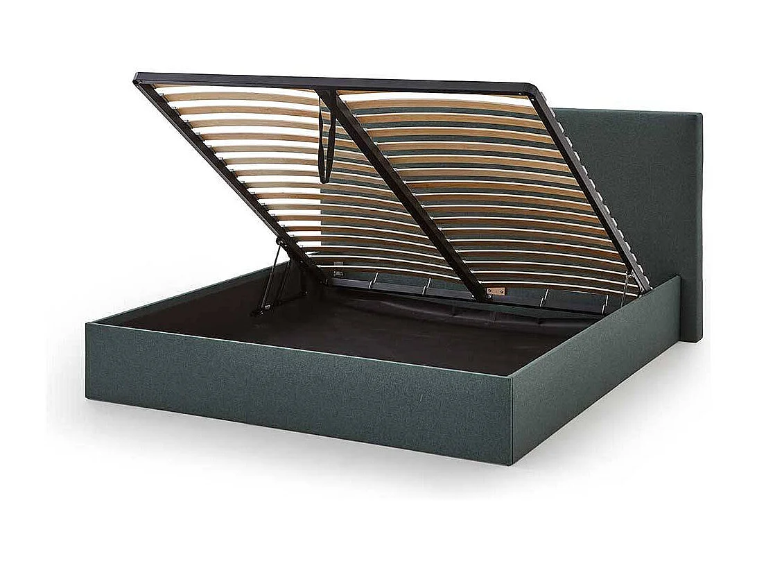 Doppelbett Polster Dunkelgrün Stoff 160x200 cm 180x200 cm