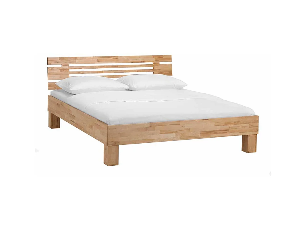 Bett aus Kernbuche massiv geölt