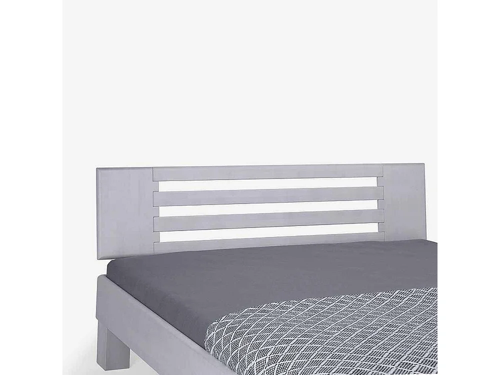 Holzbett in Weiß Buche Massivholz