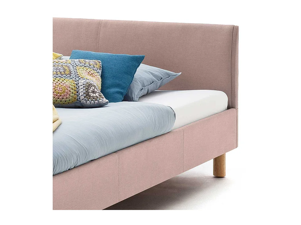 Stoffbett in Altrosa Skandi Design