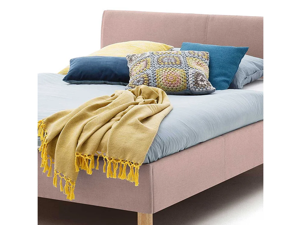 Stoffbett in Altrosa Skandi Design