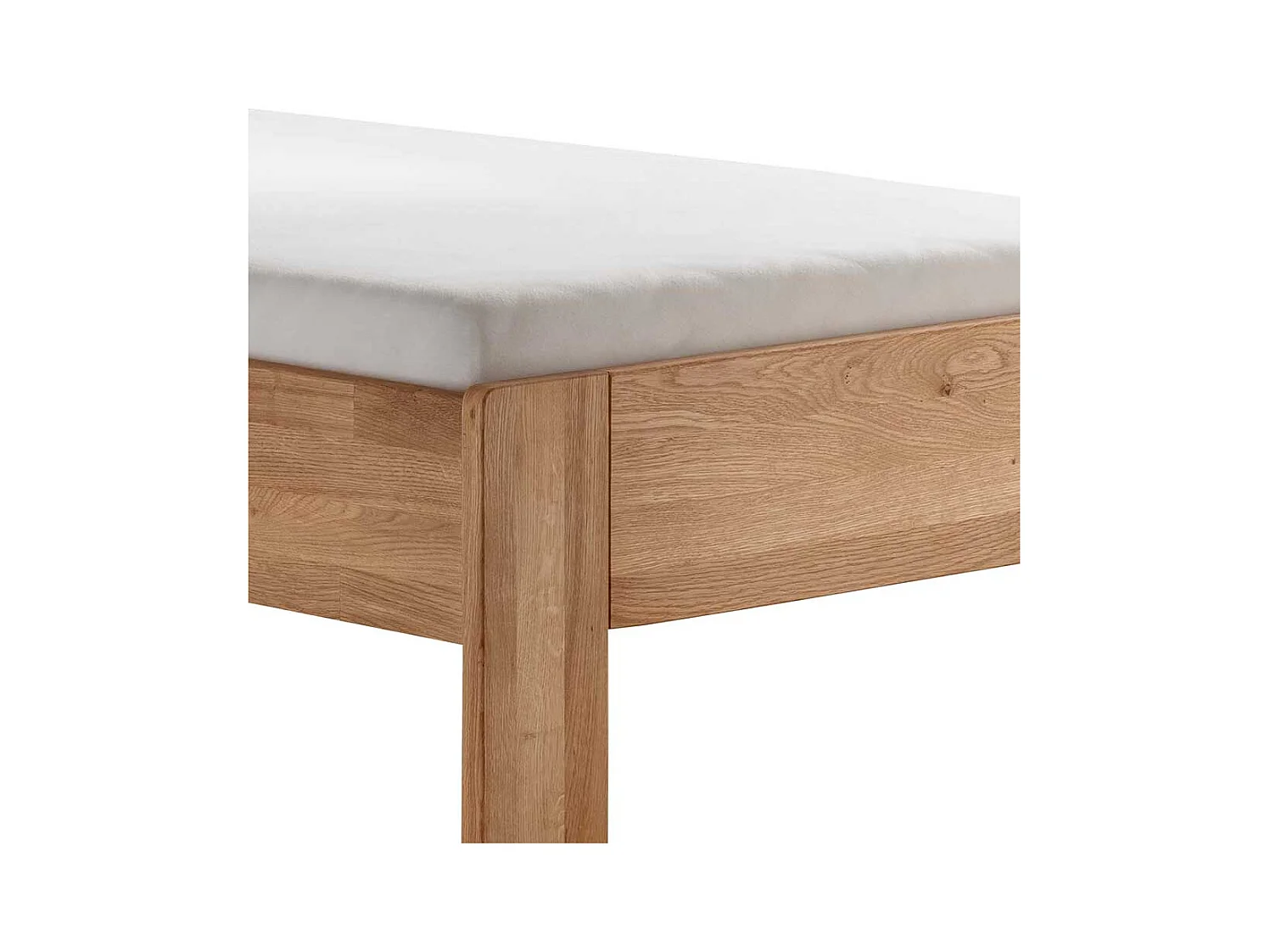 Einzelbett Massivholzbett aus Wildeiche Massivholz im Landhausstil