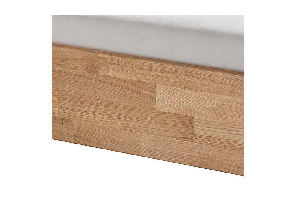 Einzelbett Massivholzbett aus Wildeiche Massivholz im Landhausstil