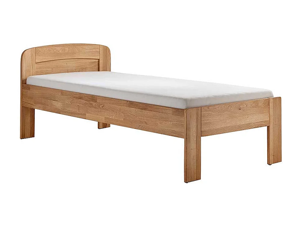 Einzelbett Massivholzbett aus Wildeiche Massivholz im Landhausstil