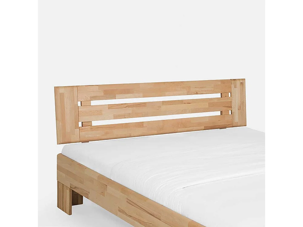 Ehebett mit Nachtkommoden Kernbuche Massivholz (dreiteilig)