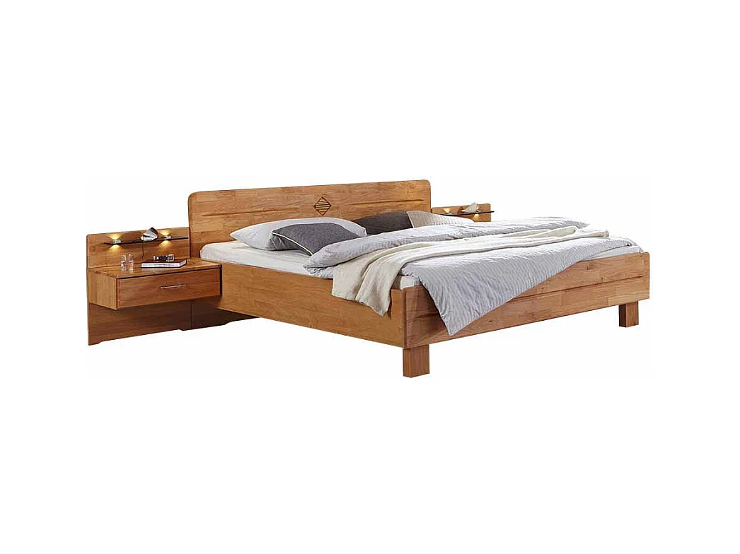 Ehebett aus Erle Nachtkonsolen (dreiteilig)