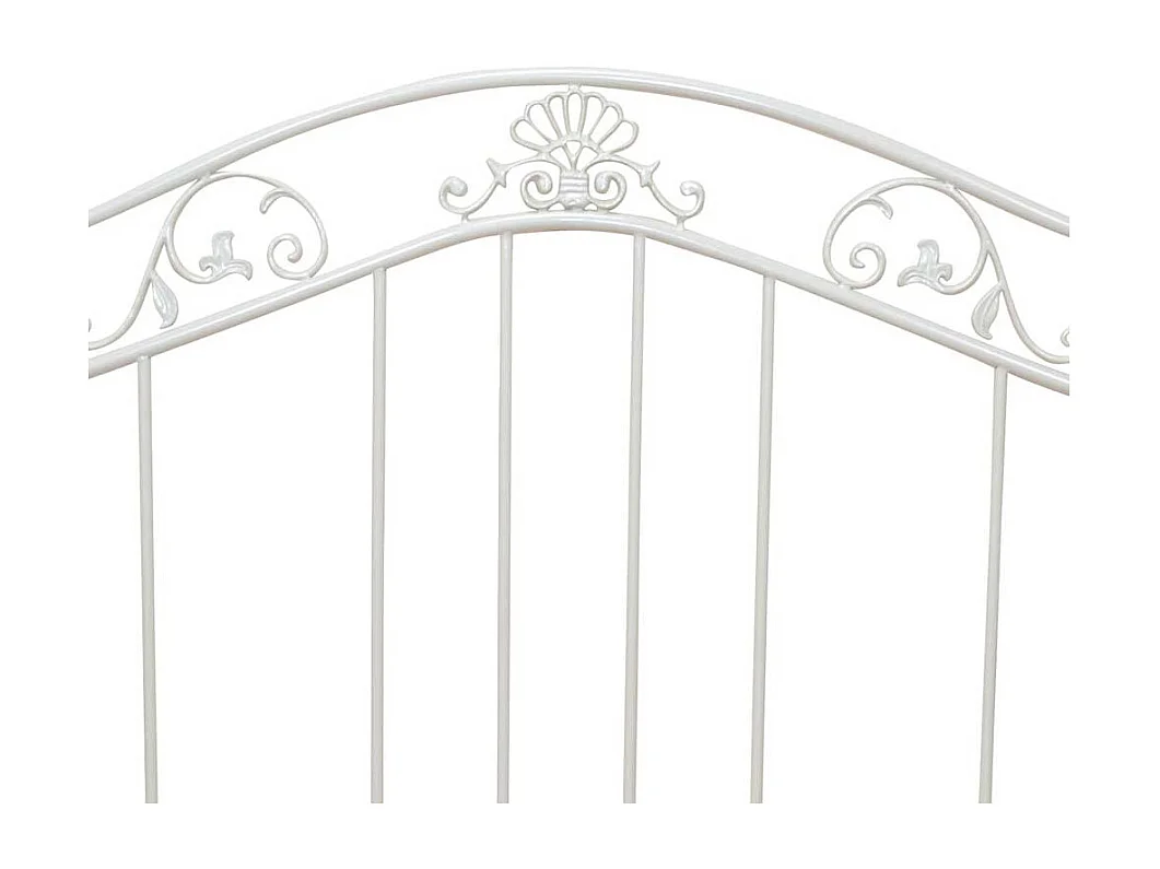 Einzelbett im Vintage Design Metall in Weiß