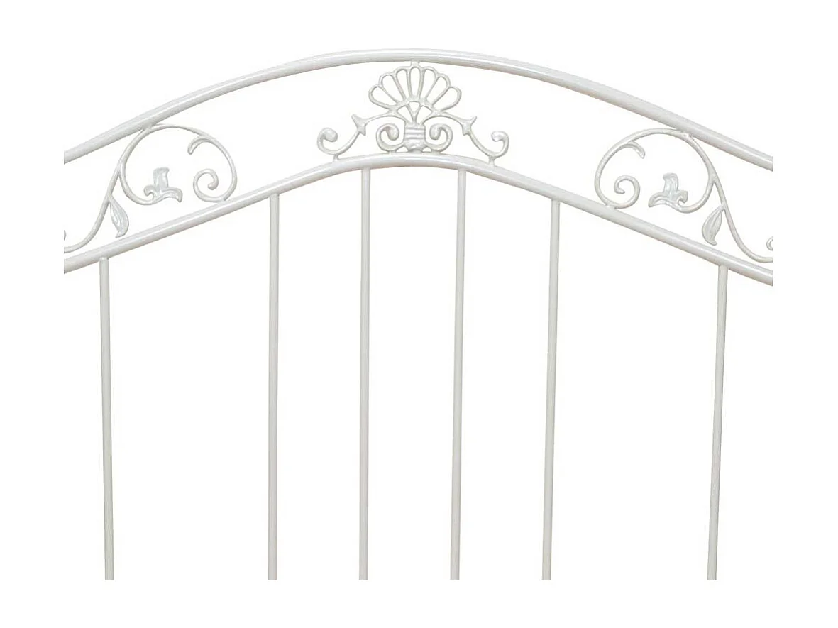 Einzelbett im Vintage Design Metall in Weiß