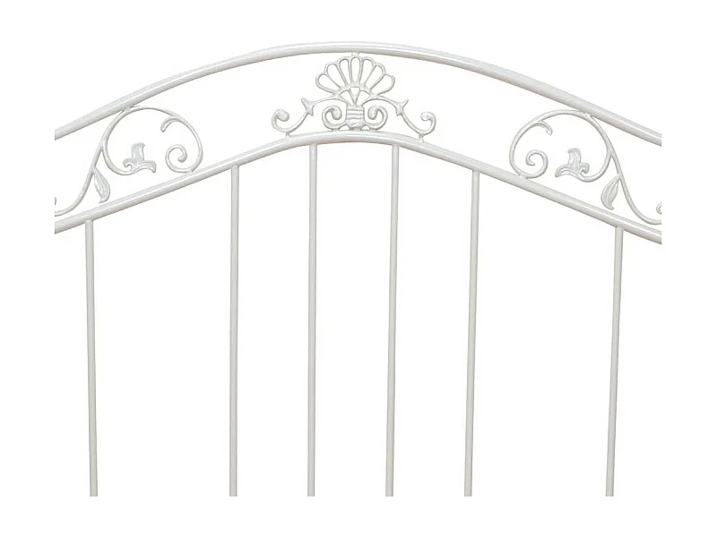 Einzelbett im Vintage Design Metall in Weiß