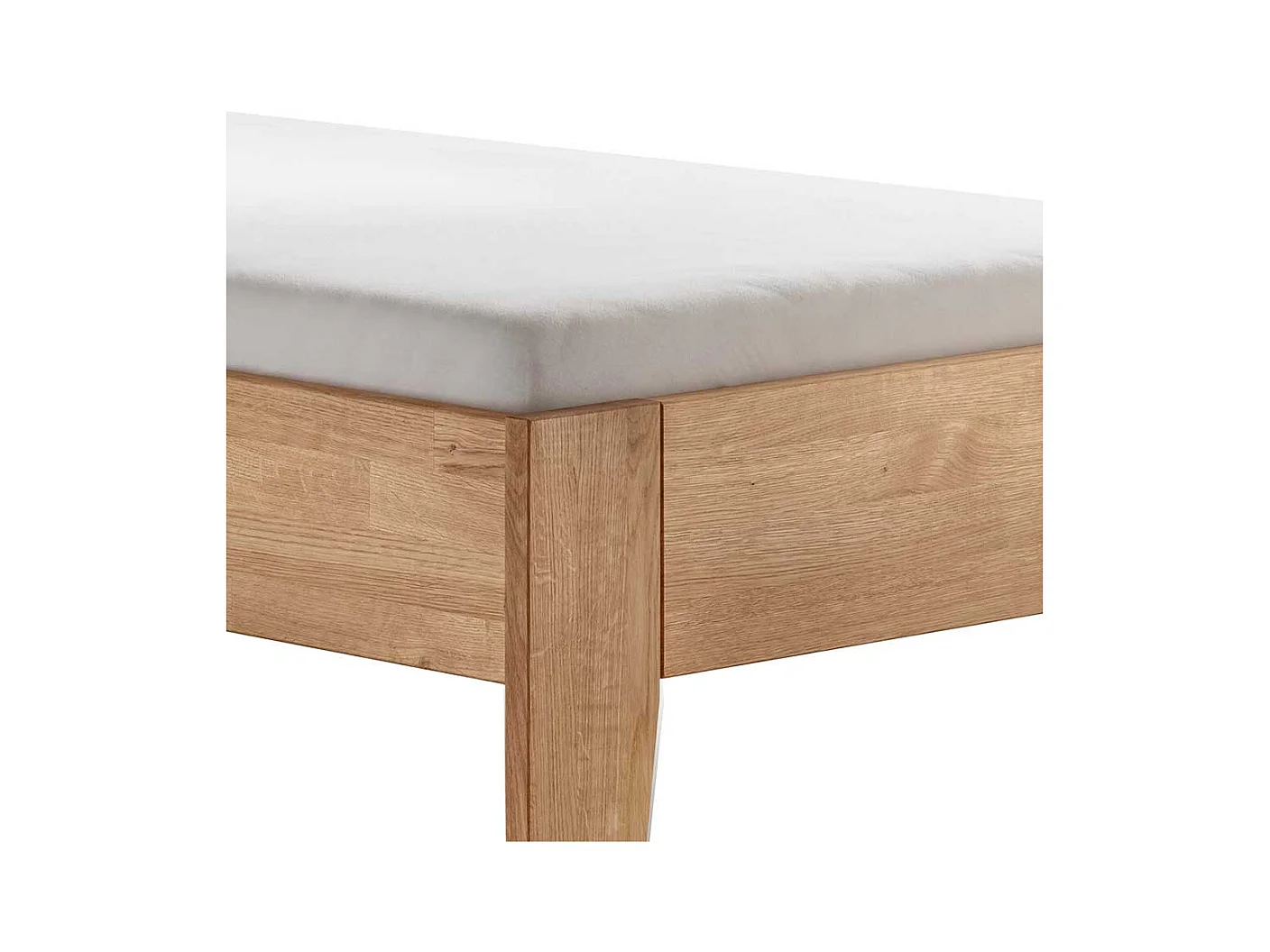 Einzelbett Massivholzbett in Wildeichefarben im Landhausstil