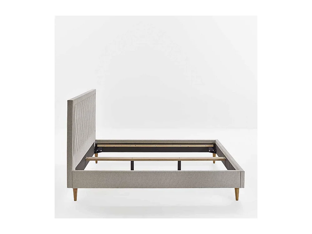 Polsterbett Cremefarben in modernem Design 38 cm Einstiegshöhe