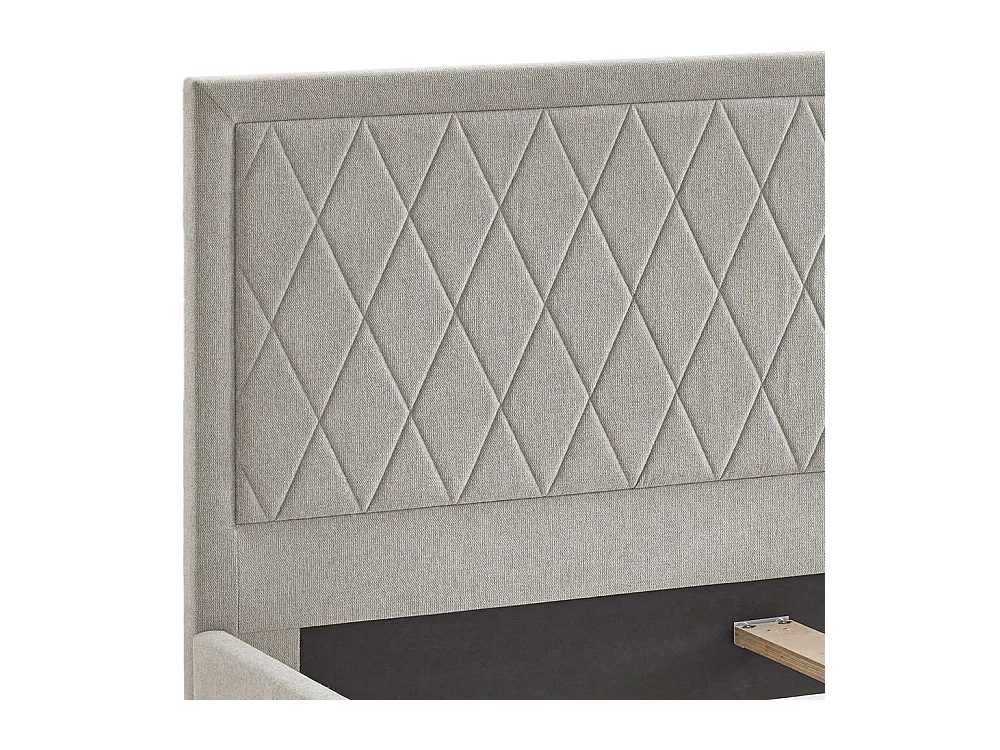 Polsterbett Cremefarben in modernem Design 38 cm Einstiegshöhe