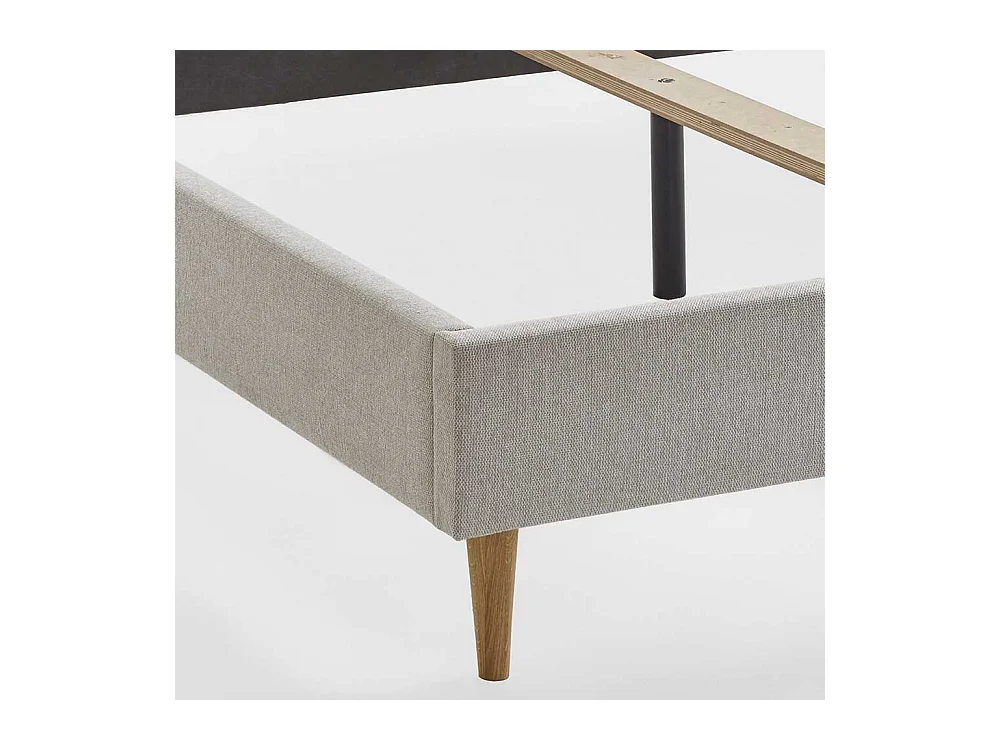 Polsterbett Cremefarben in modernem Design 38 cm Einstiegshöhe