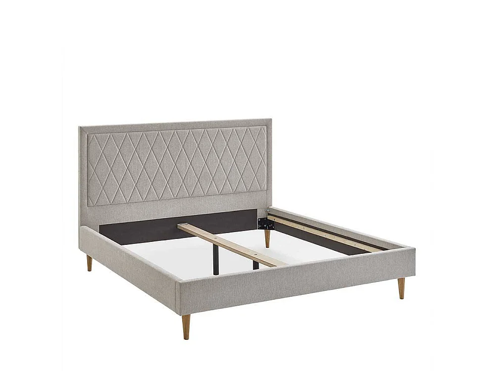 Polsterbett Cremefarben in modernem Design 38 cm Einstiegshöhe