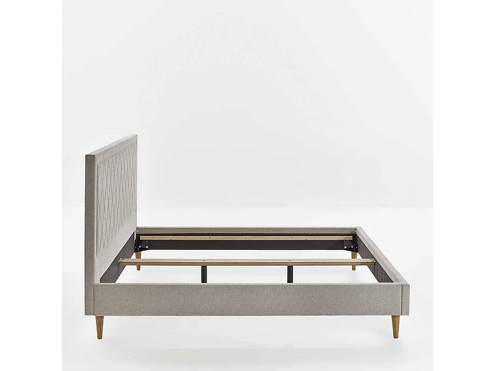 Polsterbett Cremefarben in modernem Design 38 cm Einstiegshöhe