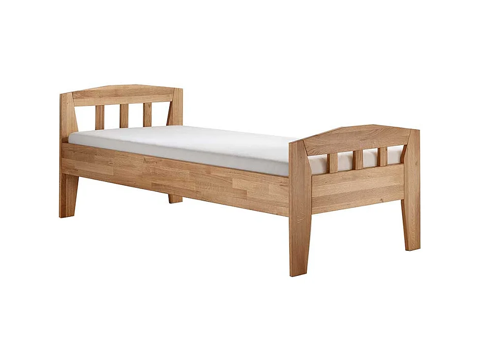 Einzelbett Holzbett geölt aus Massivholz