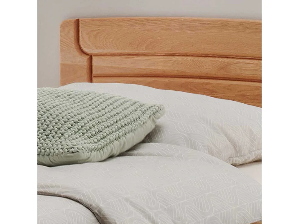 Ehebett aus Eiche teilmassiv Nachtkonsolen (dreiteilig)