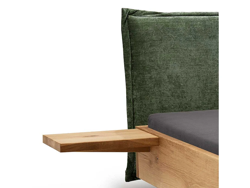 Doppel Bett mit Konsolen im Industry und Loft Stil Wildeichefarben (dreiteilig)