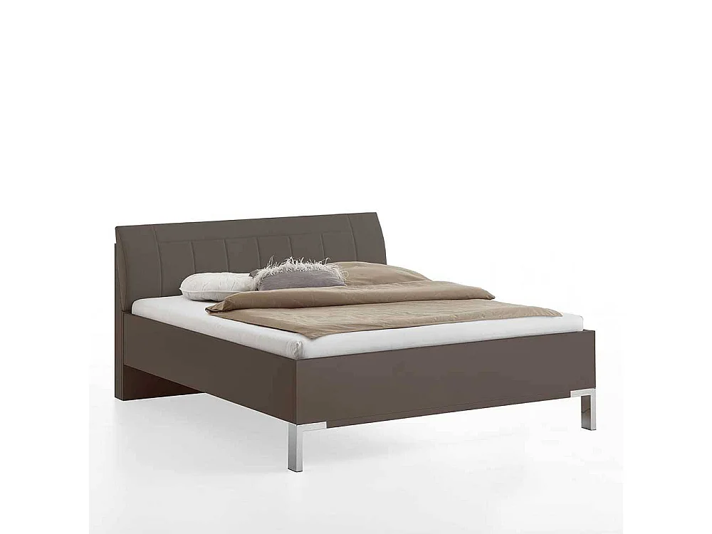 Doppelbett Bettgestell in Braun mit 48 cm Einstiegshöhe