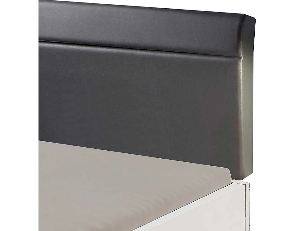 Großes Bett in modernem Design Weiß und Dunkelgrau