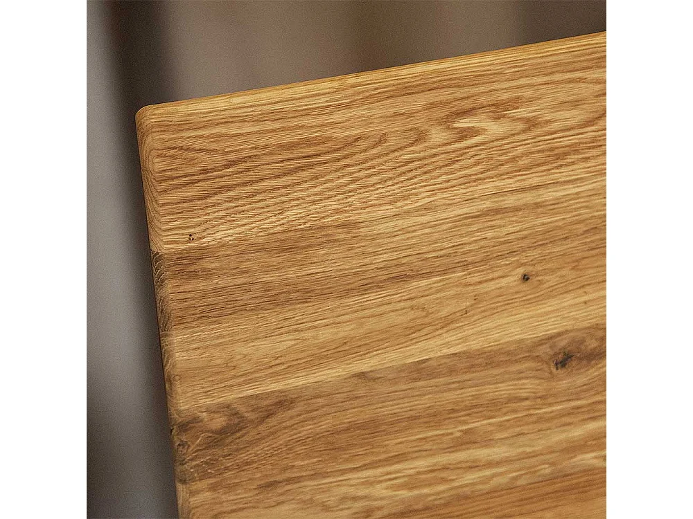 Naturholzbett aus Wildeiche Massivholz 35 cm Fußteil