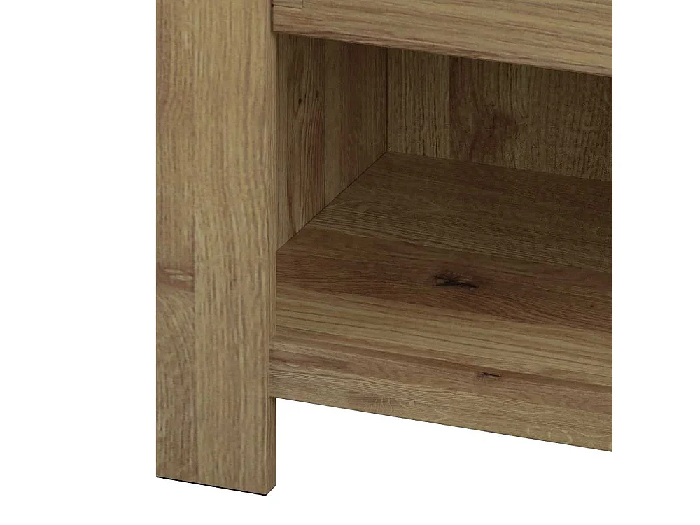 Doppelbett Bettrahmen in Asteichefarben mit teilmassiver Oberfläche