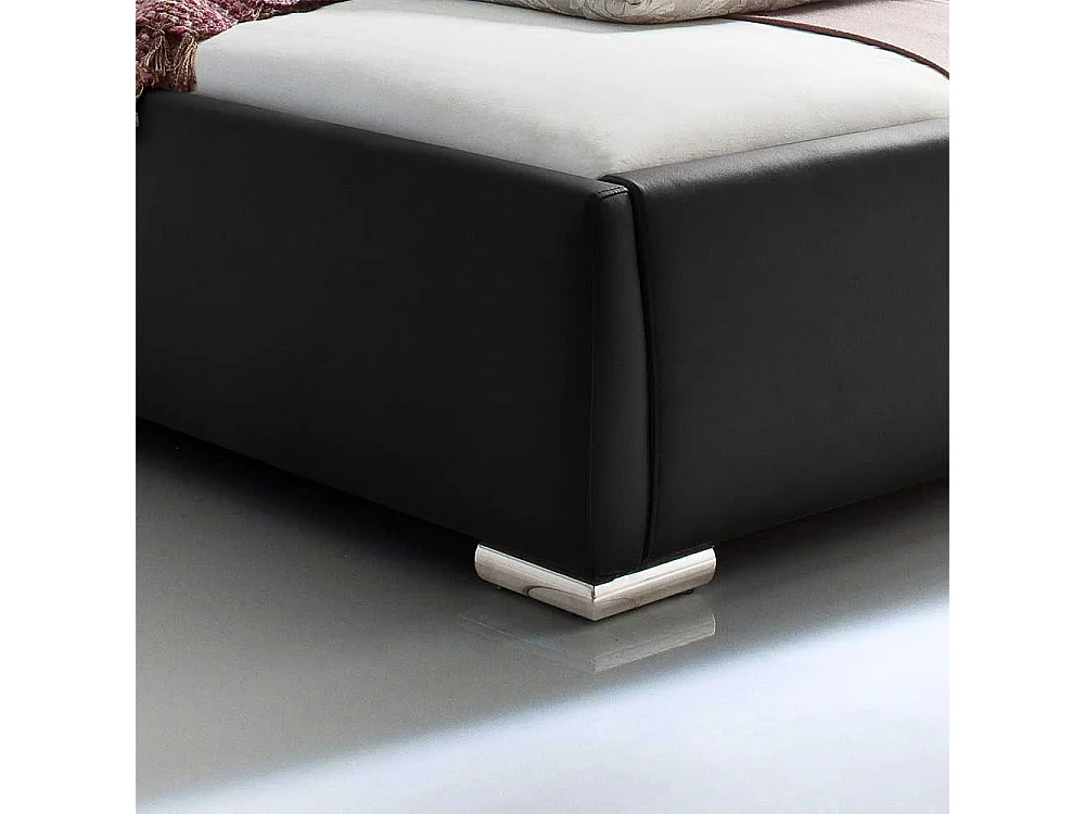Futonbett in Schwarz mit Bettkasten
