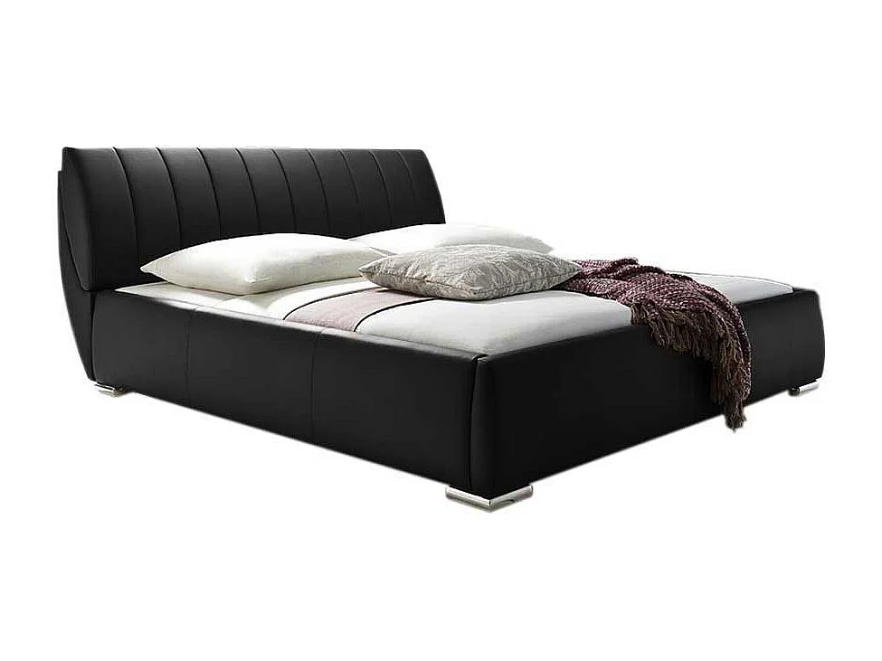 Futonbett in Schwarz mit Bettkasten