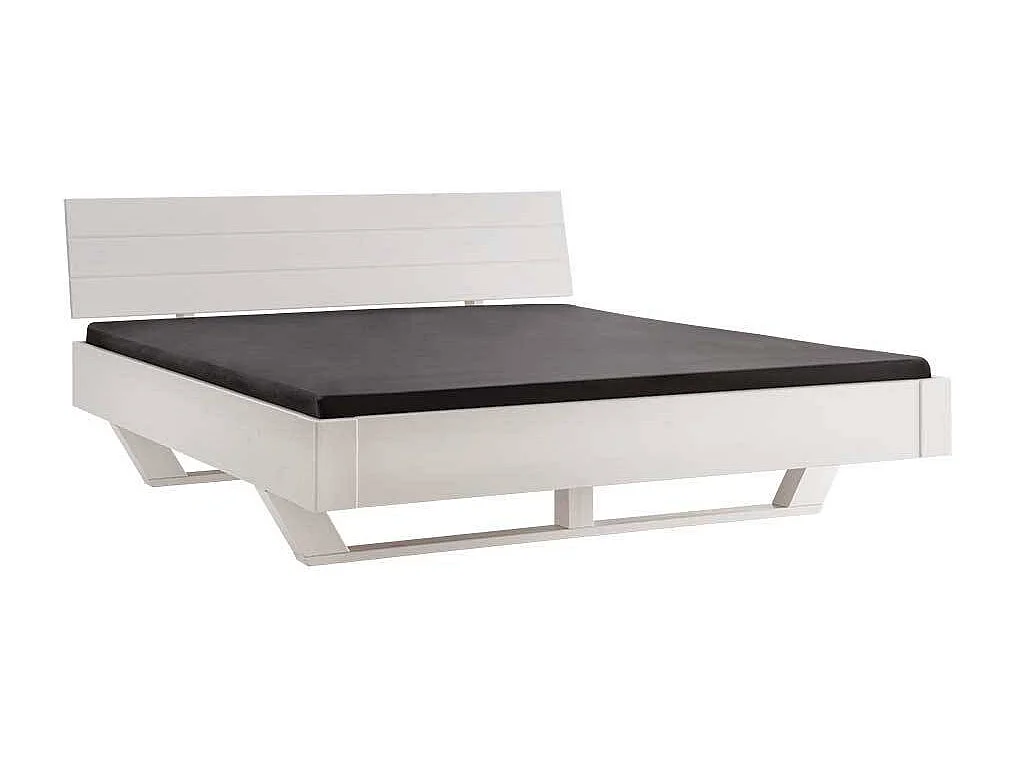 Massivholzbett Bett aus Kiefer Massivholz in Weiß