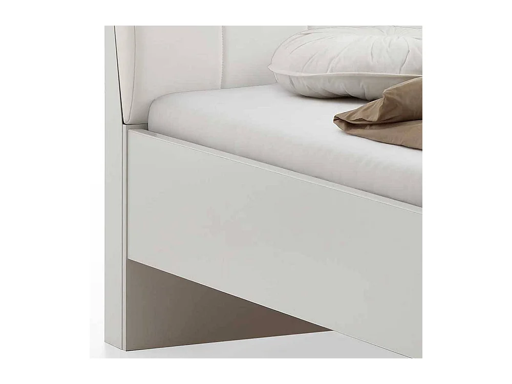 Doppelbett Bettgestell in Weiß - modernes Design