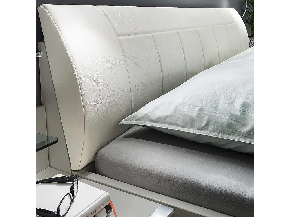 Doppelbett Bettgestell in Weiß - modernes Design